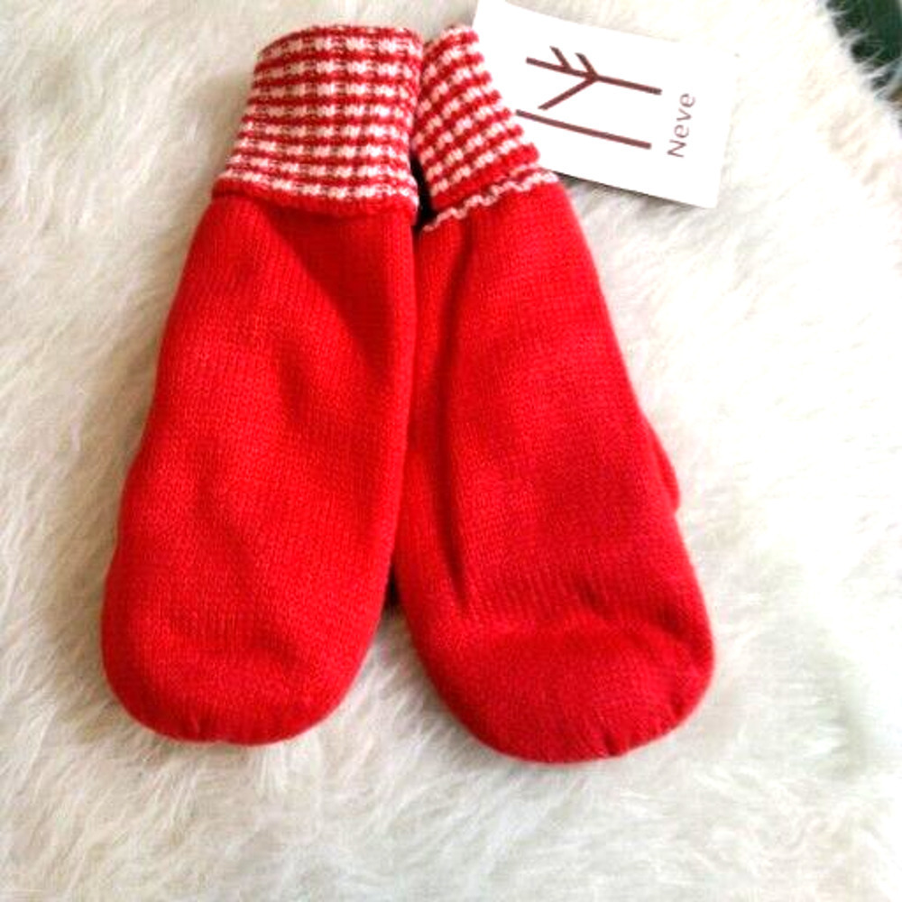 NEVE Peak Chic Mittens Womens One Size Red and White New Winter Gloves Christmas - Picture 3 of 7